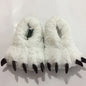 Winter Cartoon Monster Paw Cotton Shoes Home Plush Warm Boots for Men and Women Fashion Trend Tiger Leopard Shoes Flats Slippers