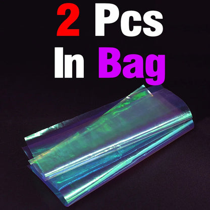 MNFT 2PCS Plastic Rainbow Fish Skin For Fly Tying Streamer Fly Tying Material