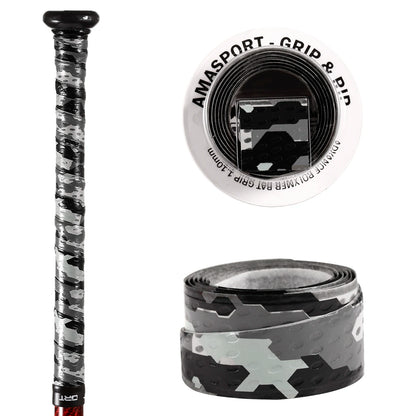 AMASPORT Anti-Slip Baseball Bat Grip Tapes Sweatband for Softball Bat Camouflage Stripes