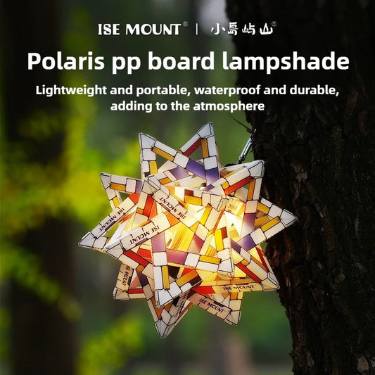 ISE MOUNT Outdoor Polaris PP Panel Lampshade Camping Light Color Waterproof Lampshade Portable Camping Accessories