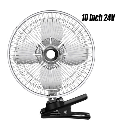 Clip Car Fan Portable 12V/24V Cooling Low Noise Electric Fan Ventilador Air Conditioner With Cigarette Lighter Suitable Truck