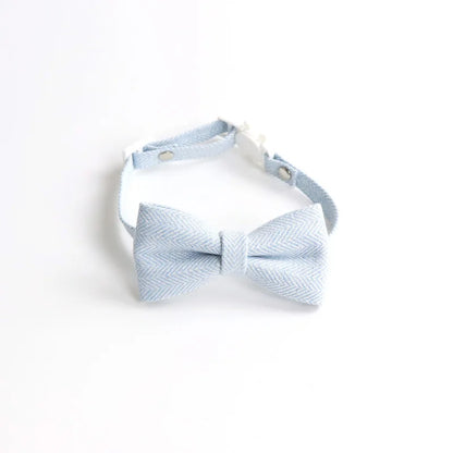 Solid Color Pets Cat Collars Adjustable Puppy Chihuahua Necklace Safety Buckle Kitten Bow Tie Rabbit Necktie