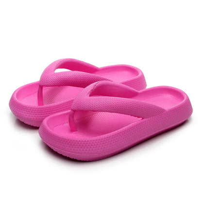 Men'S Platform Flip Flops Summer Soft Sole Eva Slippers For Men Outdoor Casual Beach Shoes Home Non-Slip Bathroom Slides Shoes