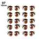10Pairs Long Eyelashes Cute Love Cartoon Eyes Stickers Anime Figurine Doll Face Organ Paster Clay Decals DIY Doll Accessories