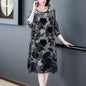 2024 Summer New Floral Print Chiffon Casual Midi Dress Women Elegant Loose Chic Pretty Dress Red Vintage Festival Party Dresses