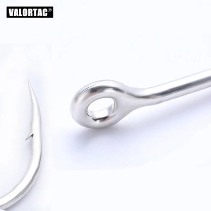 big single hook for treble hook replacement, alloy anti rust coating, barbed sea water fishhooks for fishing