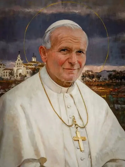Saint Pope John Paul II 5D DIY Diamond Painting Embroidery Catholic Icons Cross Stitch Mosaic Picture Handicraft Home Decor