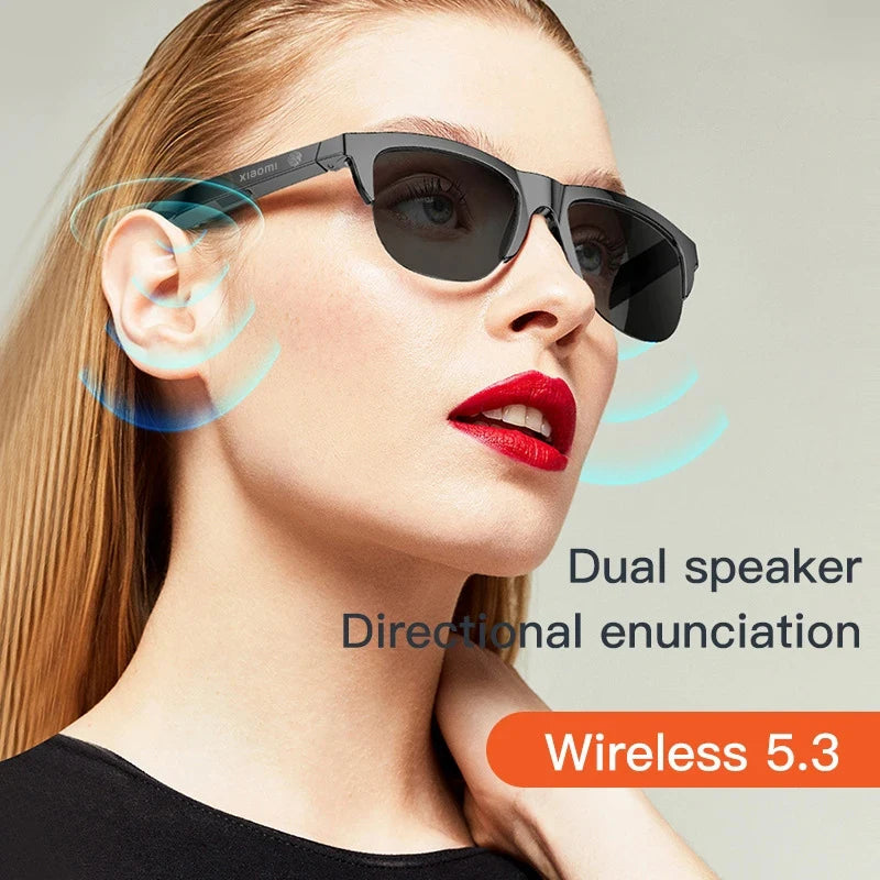 Original mijia Xiaomi Smart Sunglasses Glasses Bluetooth Call Outdoor Sports headset HIFI Blue Light Waterproof Anti-UV with mic