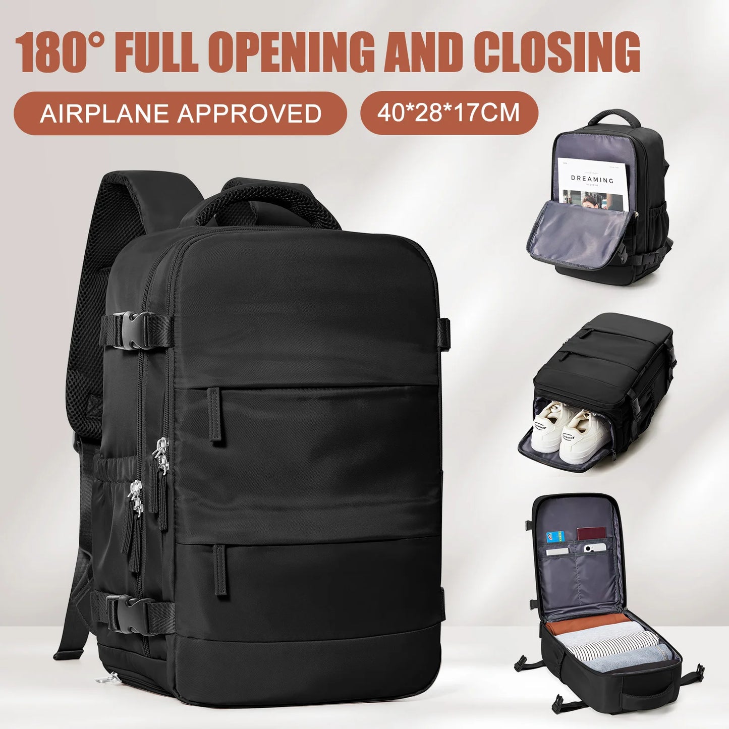 Women Men Hand Luggage Ryanair 40x20x25 Backpack Business Laptop Bag College Travel Backpack Waterproof Carry on Cabin Backpack