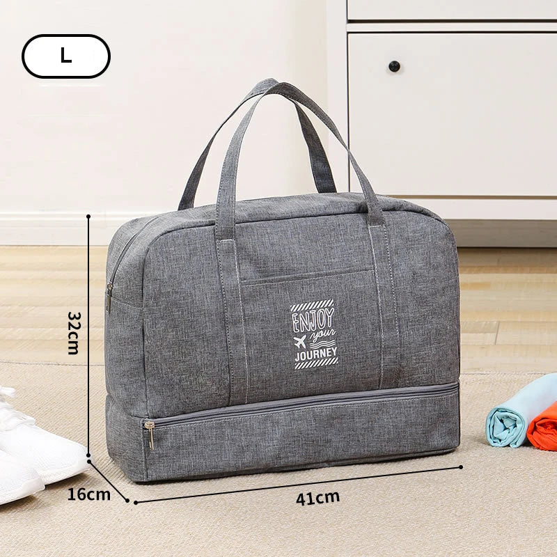 Fashion Folding Travel Bag Unisex Oxford Travel Weekend Overnight Bags Large Capacity Hand Luggage Tote Duffel Accessor Supplies