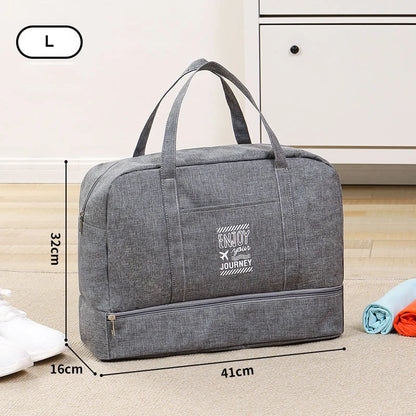 Fashion Folding Travel Bag Unisex Oxford Travel Weekend Overnight Bags Large Capacity Hand Luggage Tote Duffel Accessor Supplies