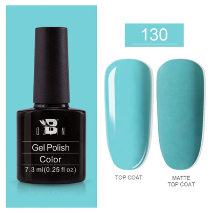 BOZLIN 5ML Color Solid Nail Gel Colorful Painting Nail Art Varnish Semi Permanent Solid Polish UV Nail Gel Top Coat Manicure