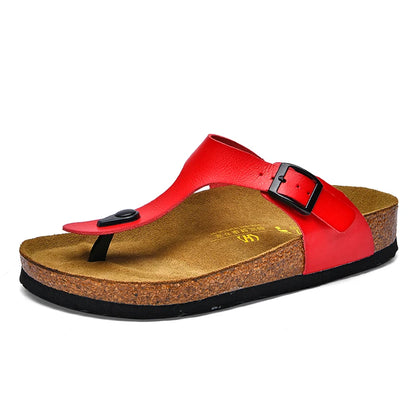 Summer Men Women Clogs Cork Slippers Slide Sandals Microfiber Leather Casual Slip On Sandal Beach Shoes Big Size 48 49