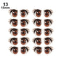 10Pairs Long Eyelashes Cute Love Cartoon Eyes Stickers Anime Figurine Doll Face Organ Paster Clay Decals DIY Doll Accessories