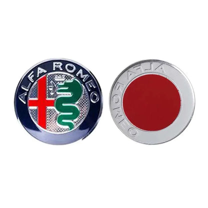 75mm Car Front Hood Rear Emblem Styling for Alfa Romeo Sportiva 156 Stelvio Giulia Giulietta Trunk Badge Sticker Logo Accessorie