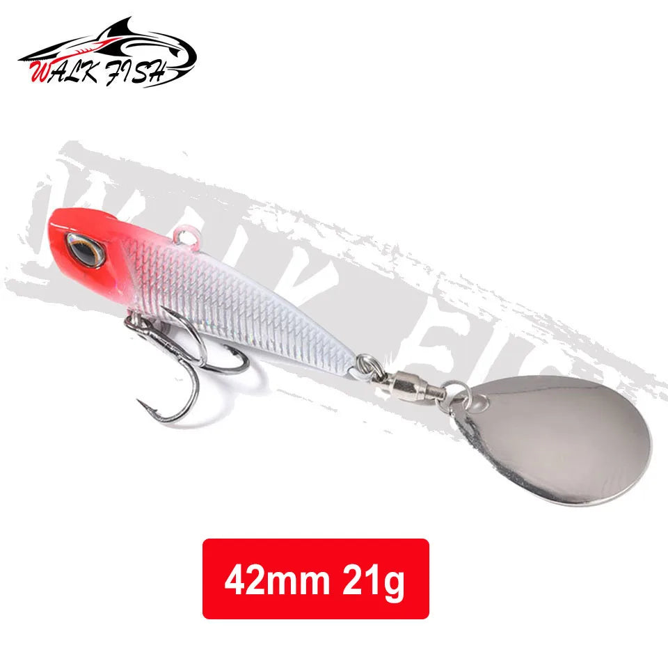 WALK FISH Spinner VIB Fishing Lure 7g 11g 15g 21g Sinking Water Ice Jigging Metal Spoon VIbration Hard Cranbait Japan Wobbler