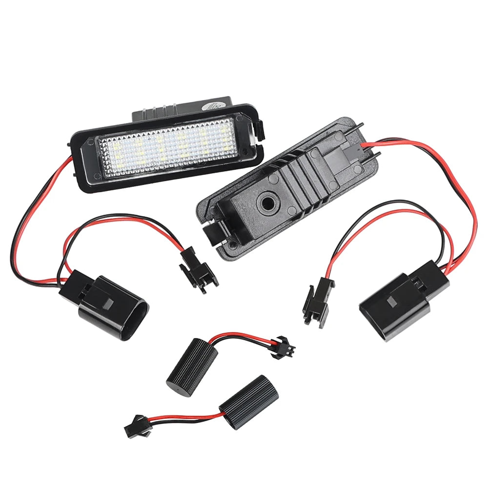 White License Plate Light For VW Passat CC Golf MK7 Seat Leon 1 Canbus No Error Bright LED License Plate Light