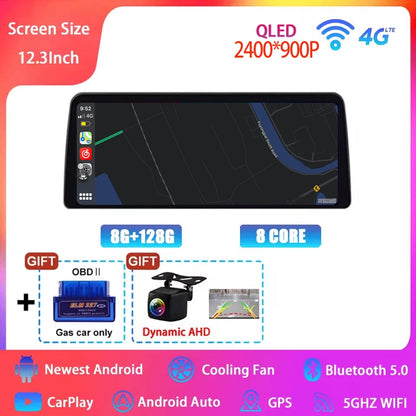 12.3  For Mazda 3 Mazda3 3 Axela BM 2013 - 2019 Android 14 QLED Screen GPS Car Radio Video Player Multimedia Navigation Carplay