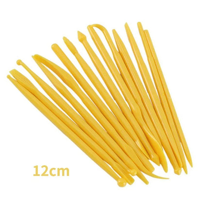 Cake Decorating 8Pcs Fondant Modelling Tools 16 Patterns Carving Flower Craft Clay Carving Pen Set Modeling Baking Accessories