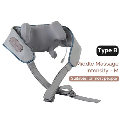 Foreverlily Neck and Back Massager 6 Head Kneading Relaxation Shoulder Calf Body Massage Shawl Machine