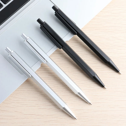 Metal Ballpoint Pens Automatic Ballpoint Pen Refill Black Blue Ink For School Office Stationery Supplies Writing 0.7mm