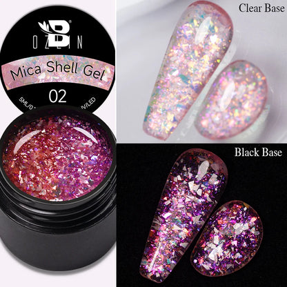 BOZLIN 5ML Color Solid Nail Gel Colorful Painting Nail Art Varnish Semi Permanent Solid Polish UV Nail Gel Top Coat Manicure