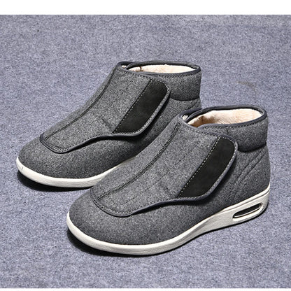 Walking Shoes Warm Wool Boots Casual Men Orthopedics Wide Feet Swollen Shoe Thumb Eversion Soft Comfort Adjust Diabetic Recovery