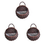 Wall Mounted Rattan Basket Hanging Planter Basket Handmade Wicker Flower Pot Home Garden Balcony Decor Woven Rattan Vase Baskets