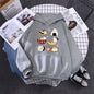 Sushi Cat's Day Harajuku Printed Hoody Womens Fashion Loose Clothing Autumn Fleece Sweatshirt Casual O-Neck Female Streetwear
