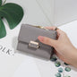 Purse Women's Short Korean PU plaid buckle triple Fold bag Folding niche fashion trend All-in-one Student Coin Coin Purse Women'