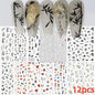 8Pcs Red Heart Nail Stickers 3D Bronzing Silver Gold Heart Shape Star & Moon Metal Totem Nail Slider Self-Adhesive DIY Nail Art*