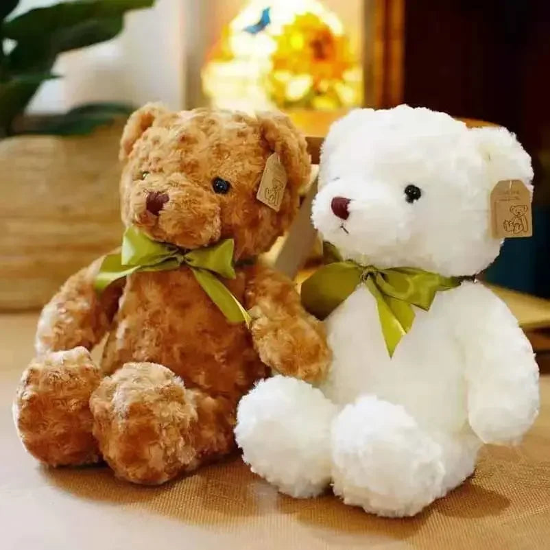 30CM Cute Classic Teddy Bear Plush Toy Soft Bow Bear Plush Pillow Doll Girl Valentine's Gift Wedding Accompanying Gift