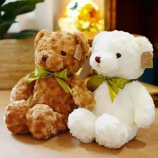 30CM Cute Classic Teddy Bear Plush Toy Soft Bow Bear Plush Pillow Doll Girl Valentine's Gift Wedding Accompanying Gift