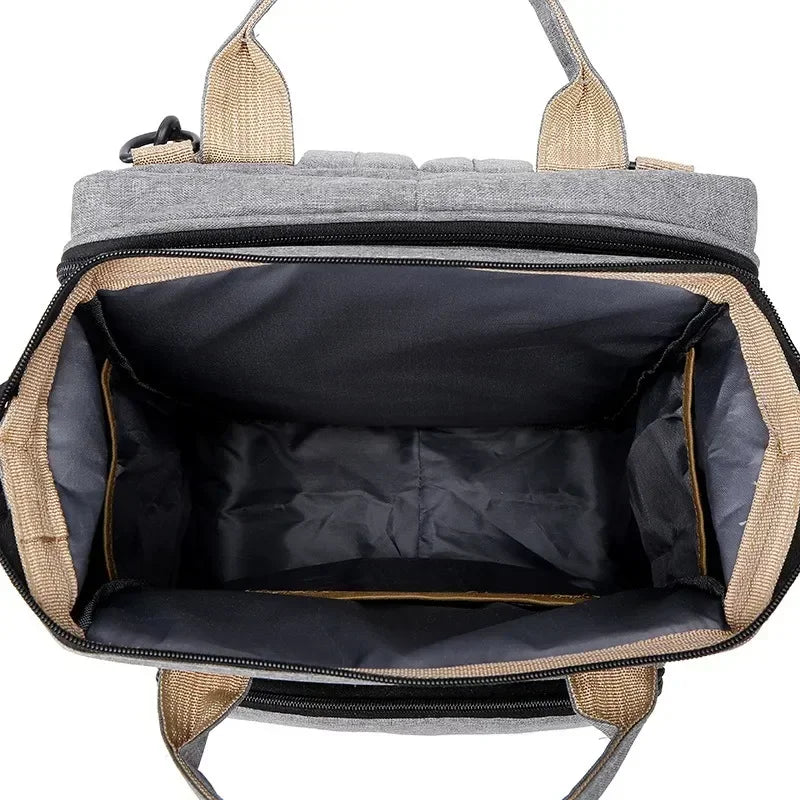 Portable Mommy Baby Diaper Bag Backpack Changing Pad Fashion Backpack USB Interface Babies Bags Station