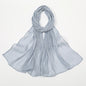 New Premium Silk Crinkle Hijab Scarf Women Shawls Plain Muslim Women Hijabs Breathab Islam Women Turban Pleated Scarf Ramadan