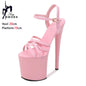 Sandals Women Wedding Shoes 2024 Summer Sexy High Heel 17/20CM Buckle Strap Nightclub Party Shoes Female Sandals Pole Dance Shoe