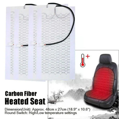 1pc Universal 12V Car Seat Heater Carbon Fiber Heating Safety Winter Heating Heater Seat Cushion Accessories Heater Car Se L9J6