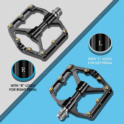 WEST BIKING MTB Cycling Pedals Sealed Bearing Ultralight Aluminum Alloy Footboard Anti-Slip Bicycle Platform Pedals Bike Parts