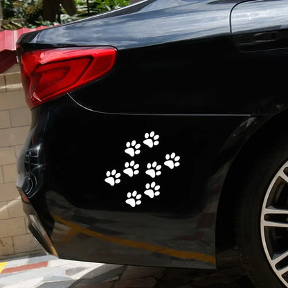 Car Sticker And Decals Paw 3D Animal Dog Cat Bear Foot Prints Footprint Decal Car Sticker Green Red Black White Pink Yellow Blue