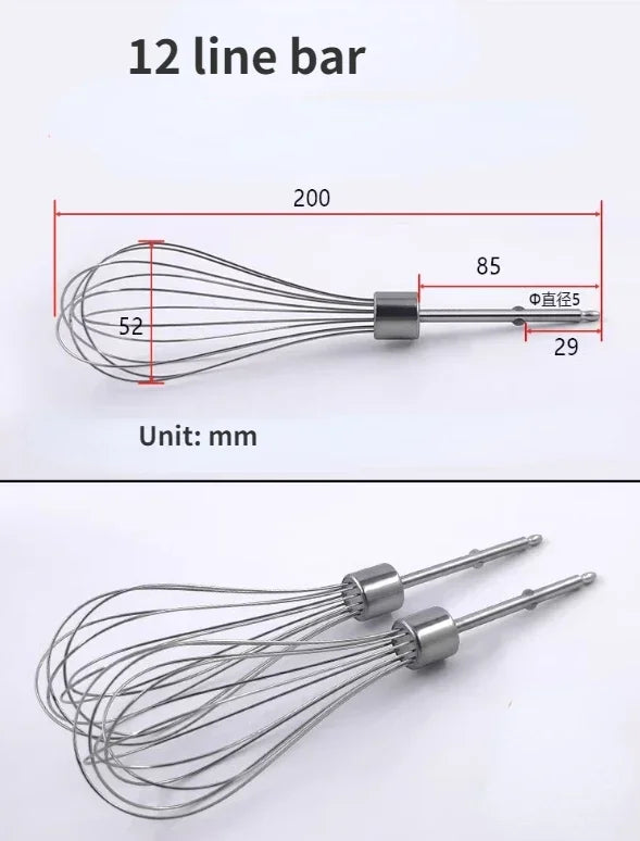 2pcs for Philips HR3700 Electric Whisk Stainless Steel Whisk Head Accessories
