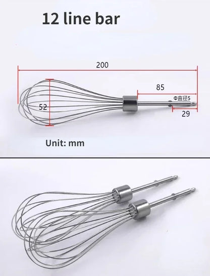 2pcs for Philips HR3700 Electric Whisk Stainless Steel Whisk Head Accessories