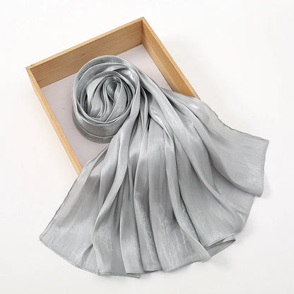 New Premium Silk Crinkle Hijab Scarf Women Shawls Plain Muslim Women Hijabs Breathab Islam Women Turban Pleated Scarf Ramadan