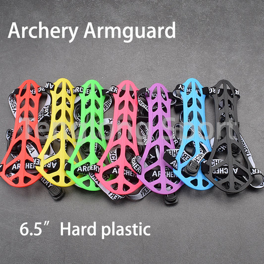 6.5in Archery Arm Guard Hard Plastic Arm Protection Forearm Safe Adjustable For Traditional Recurve Bow Sports Equipment 1pcs