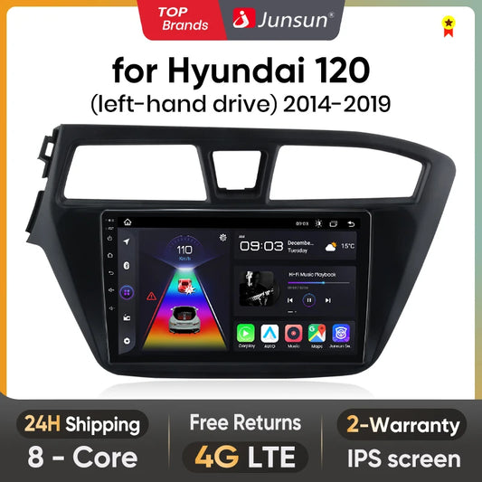 Junsun V1 Carplay Android Radio for Hyundai I20 2014 2015 -2018 2019 AI Voice 4G Car Multimedia Navigation GPS 2din autoradio