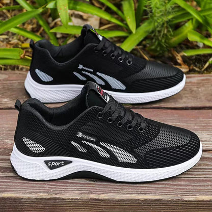 Men's breathable lightweight casual mesh sports shoes summer outdoor soft sole comfort running shoes walking shoes male sneakers