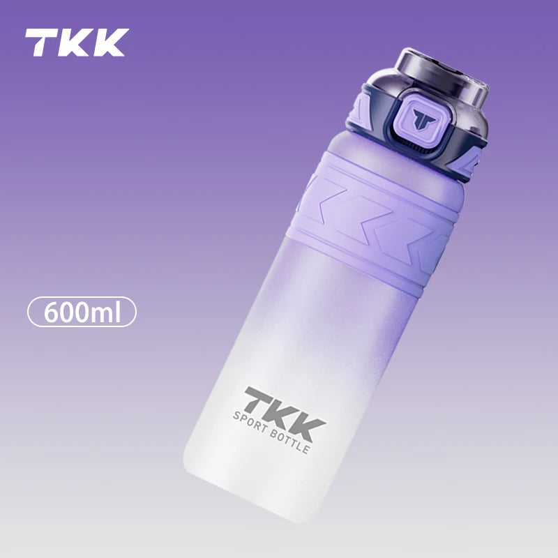 TKK 600/850/1000ml Sports Watter Bottle Tritan BPA-free Portable Leak-proof Plastic Drinkware Outdoor Fitness Gradie Kettle