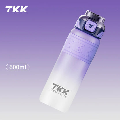 TKK 600/850/1000ml Sports Watter Bottle Tritan BPA-free Portable Leak-proof Plastic Drinkware Outdoor Fitness Gradie Kettle