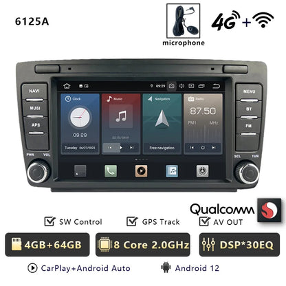 CHSTEK 7" Android Car Radio Wireless Carplay Multimedia for Skoda Octavia Mk2 A5 2004-2014 WIFI Bluetooth Plug and Play Canbus