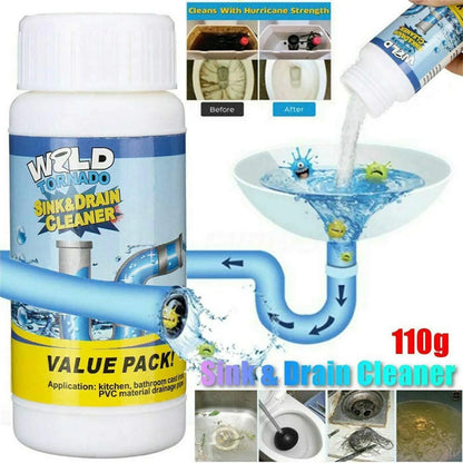 3pcs WildTornado Powerful Sink&Drain Cleaner High Efficiency  Clog Remover