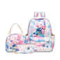 3pcs Stitch Kids Girl Backpack, Anime Tote Shoulder Handbag, Casual Outdoor Travel Sport Daypack With Lunch Bag Pencil bag